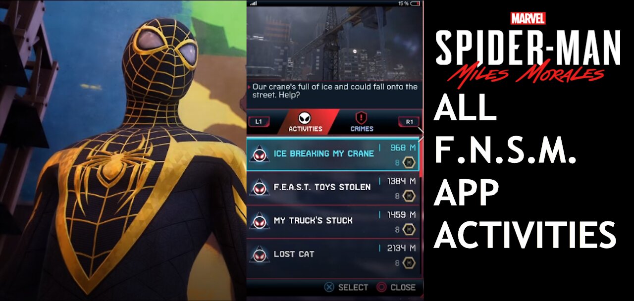 FNSM App Activities (No Commentary) - Spider Man Miles Morales PS5 Playthrough Episode 10.5