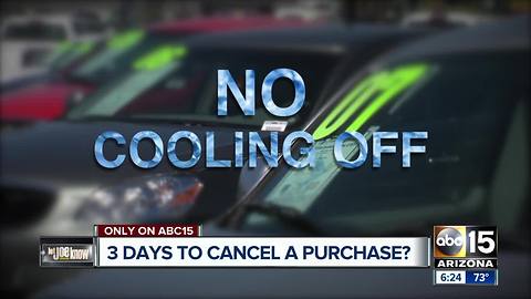 Let Joe Know: What types of purchases can you cancel after signing the deal?