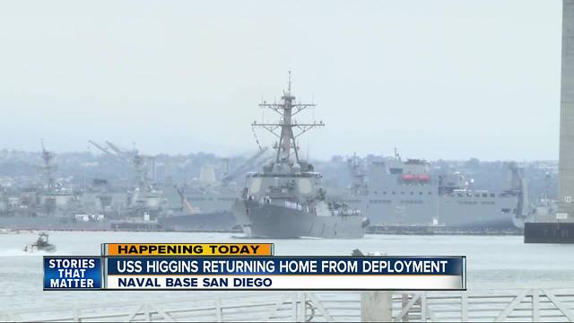 USS Higgins returns home to San Diego after lengthy deployment