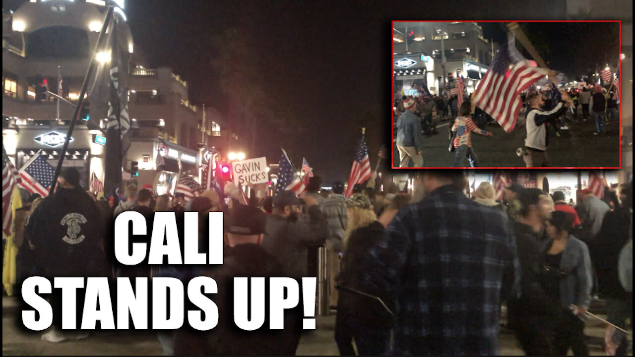 California Rejects Curfew & Lockdown Orders! Huntington Beach Protest Against Gavin Newsom.