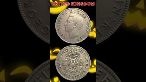 United Kingdom 2 Shillings 1951.#shorts #coinnotesz