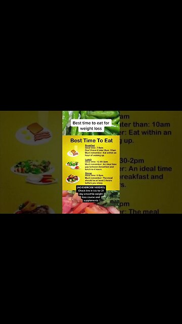 unlocking the perfect times to eat for maximum results | Eat meals to lose weight #Shorts