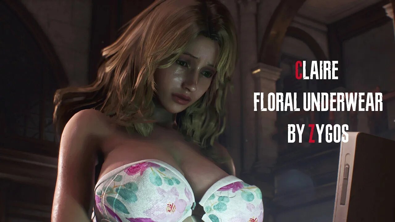 Resident Evil 2 Remake Claire Floral Underwear