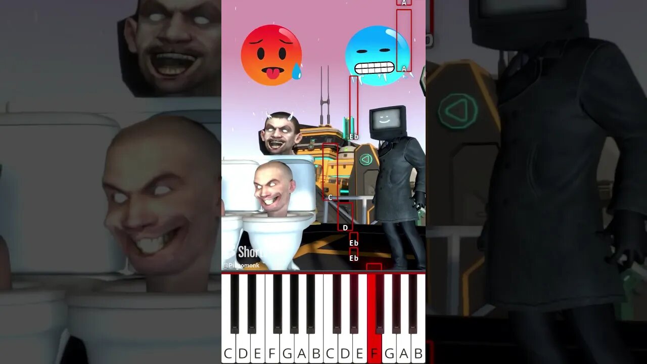 Who Will You Choose Skibidi Toilet Character (@BananaD.) - Octave Piano Tutorial