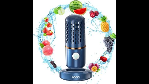 Fruit and Vegetable Washing Machine,USB Wireless Food Purifier Portable Capsule