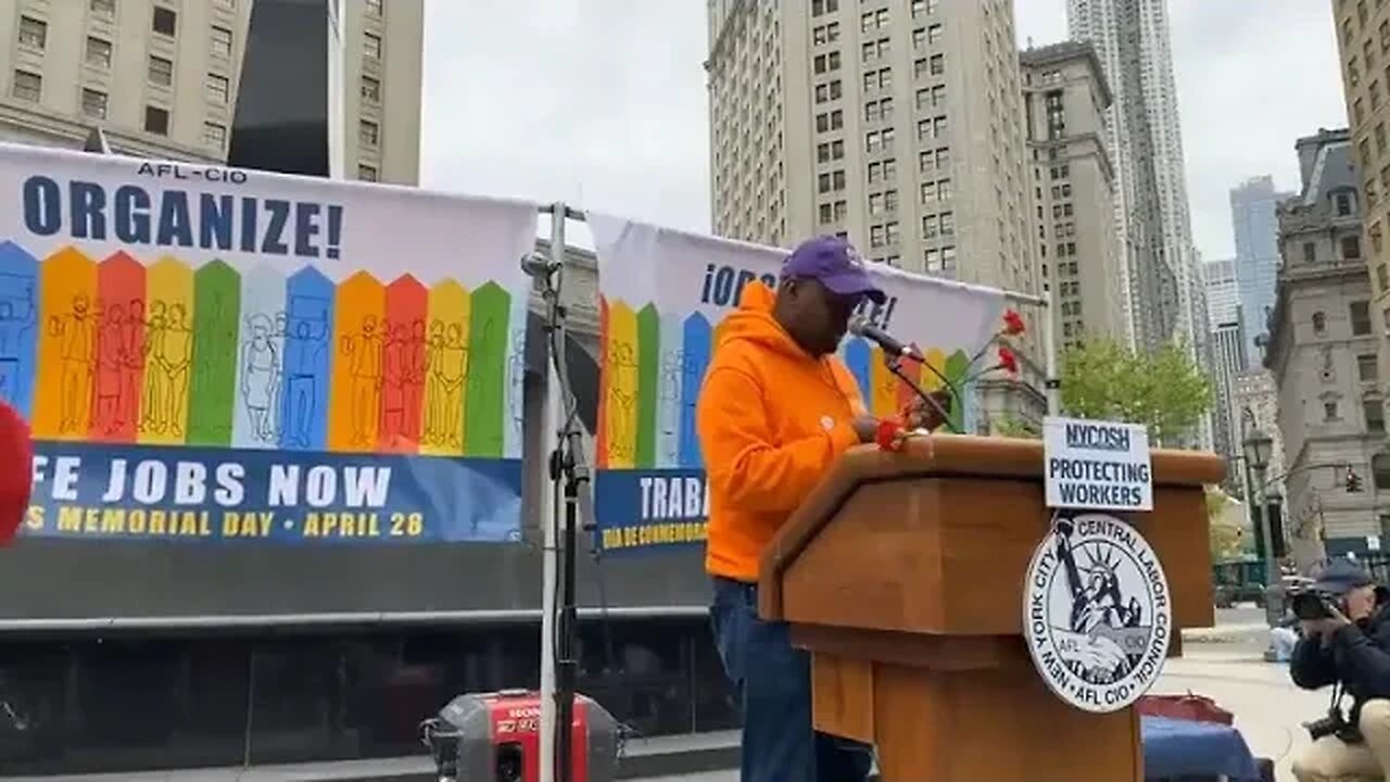 The Workers Memorial Day Foley Square 2023 hosted by @NYCOSH @CentralLaborNYC