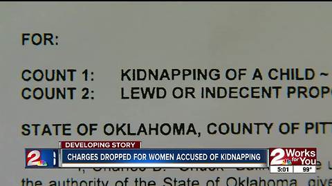 Charges dropped for women accused of kidnapping