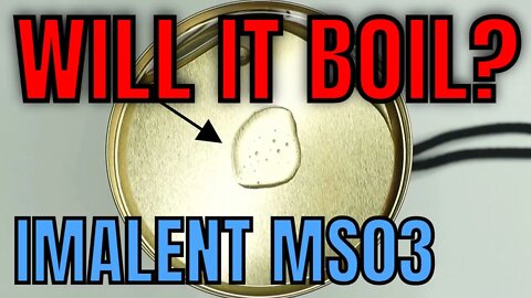 Imalent MS03 Flashlight - Water Boiling Test (just for fun)