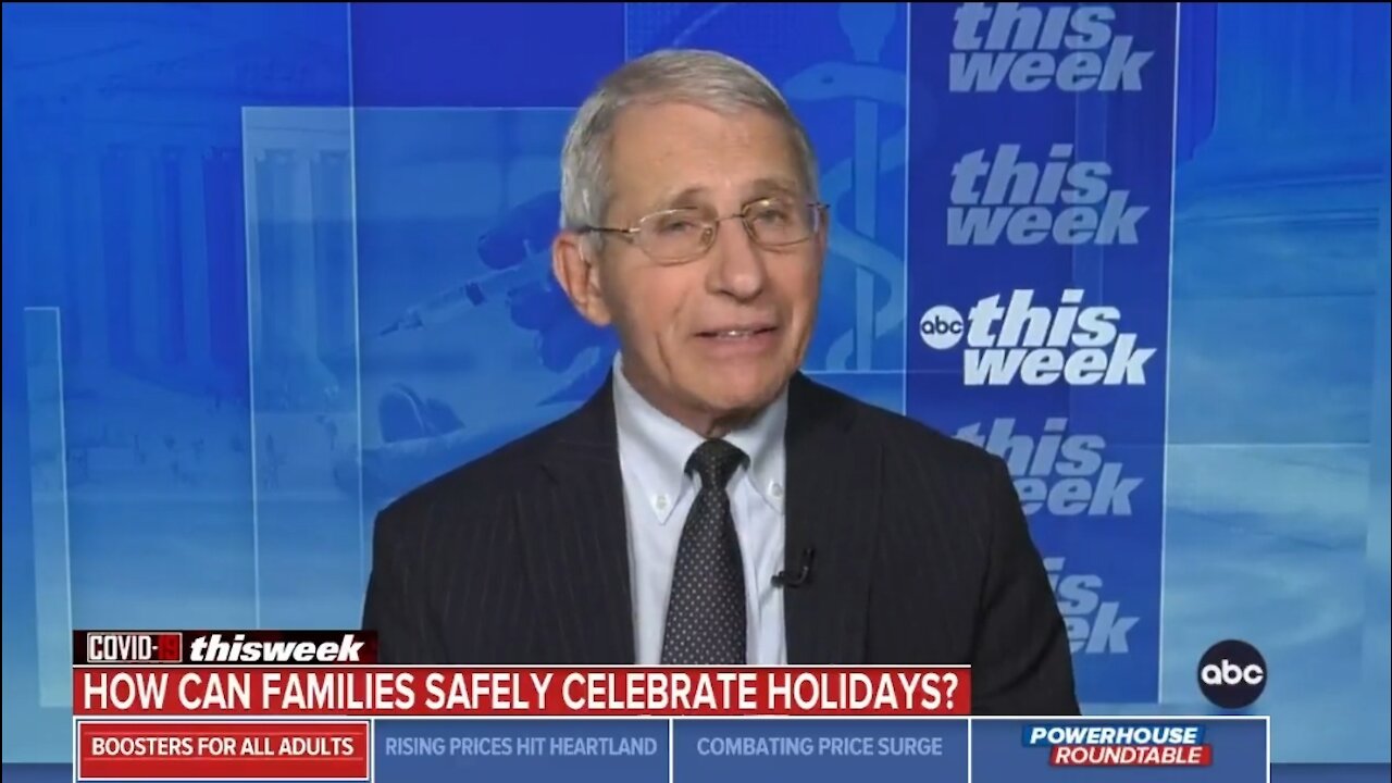 Fauci: Unvaccinated Shouldn't Have Thanksgiving With Family