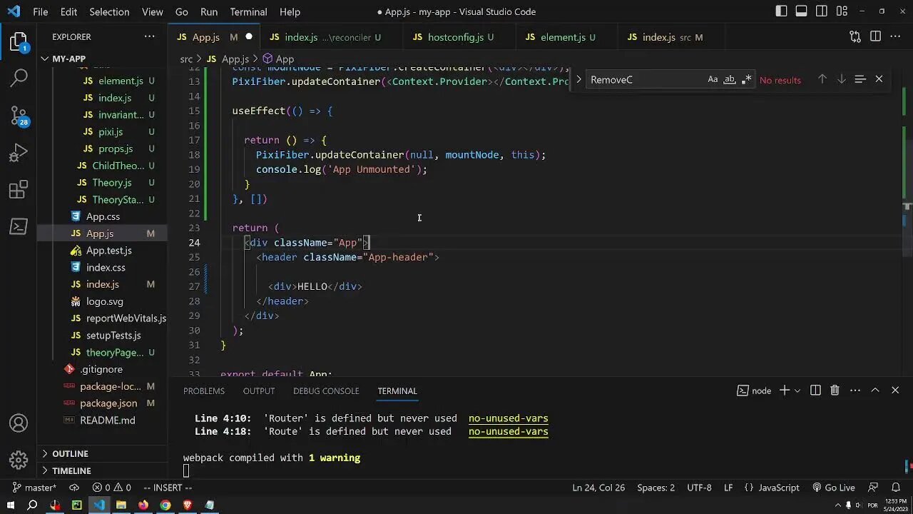 React study | debugging | part 2