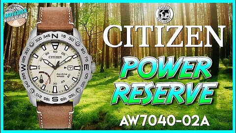 200m Field Watch! | Citizen Power Reserve 200m Solar Quartz Field Watch AW7040-02A Unbox & Review