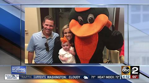 ABC2's Lauren Cook's daughter makes her Orioles debut