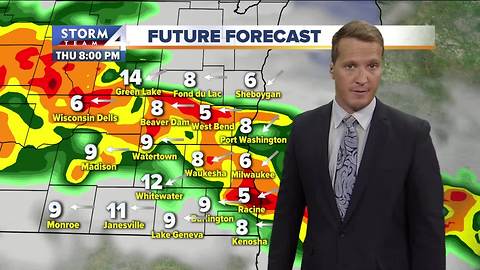 Soggy morning, rain late Thursday