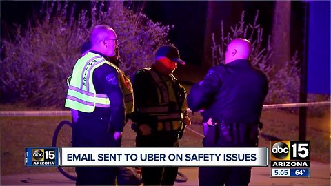 Report found email was sent to Uber in regards to safety issues days before deadly crash in Tempe