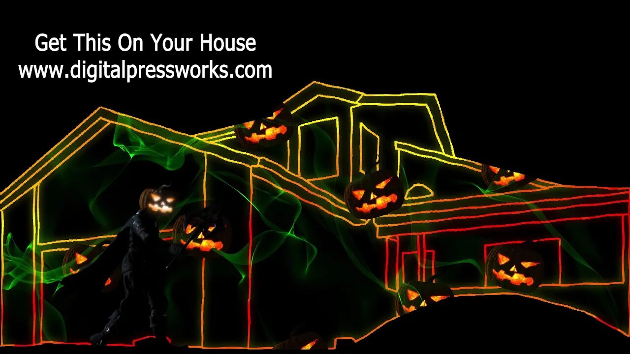 In The Hall of The Mountain King Halloween House Projection Mapping Video Sample