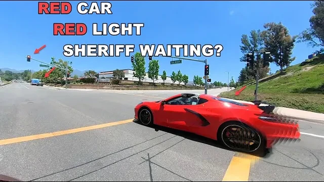 RED Car- RED Light- Sheriff Waiting? Blows Red Light