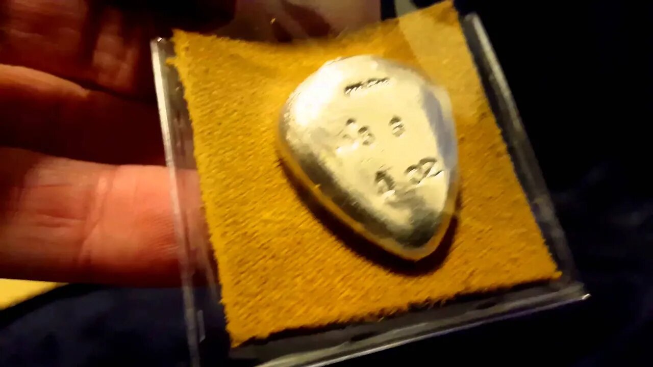 Losing Louie Poured Silver Guitar Pick