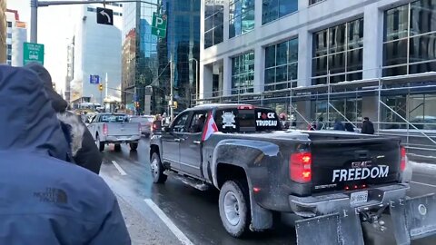 Approaching the Hill - Freedom Convoy. No masks lol