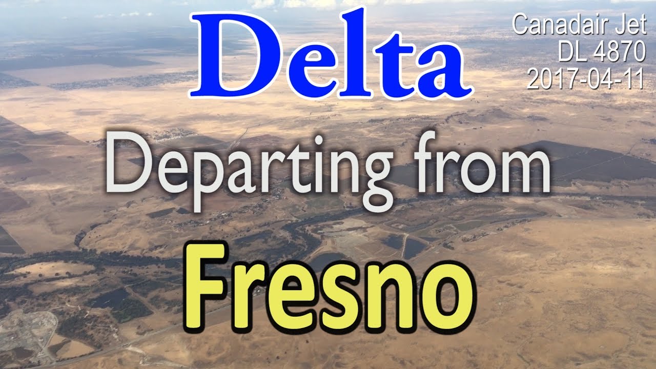 Delta Departing from Fresno DL4870 Canadair Jet