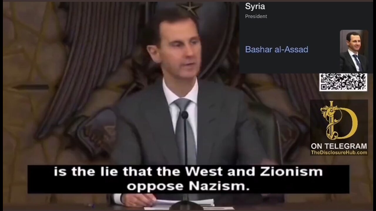 President of Syria drops truth bombs about operation paper clip and Ukraine and more!!