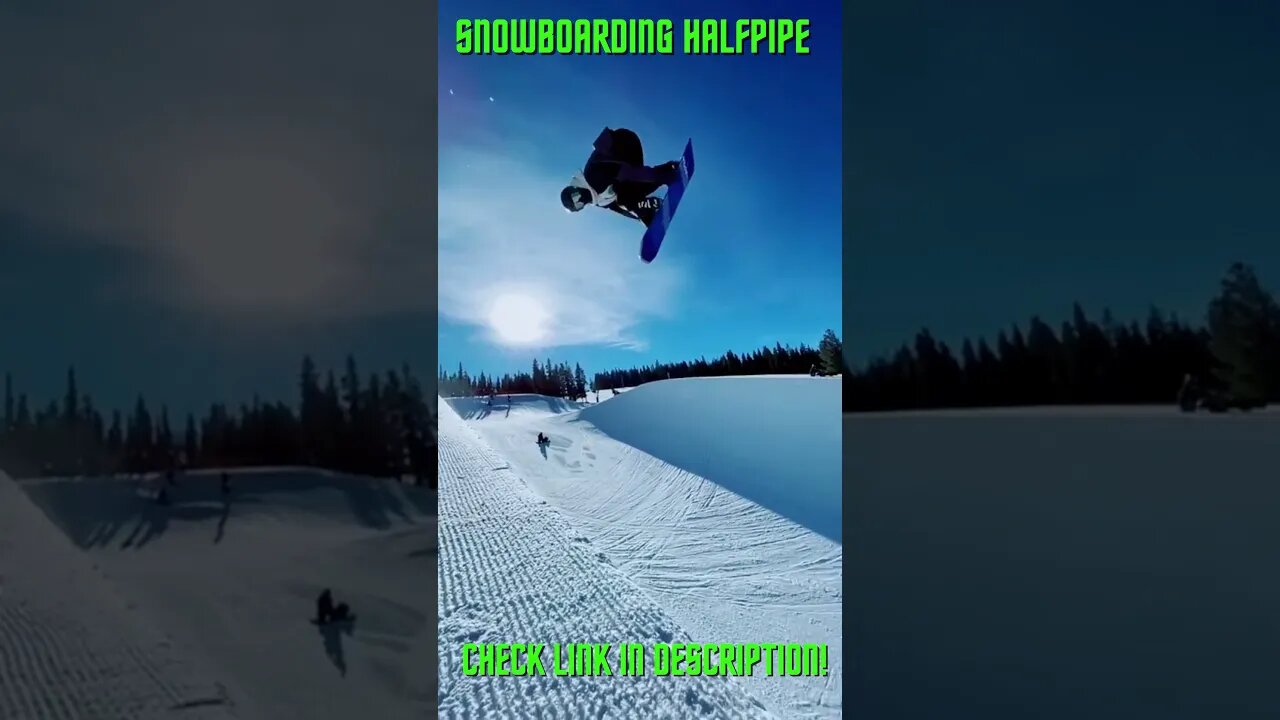 Snowboarding Halfpipe! Amazing! #Shorts #YoutubeShorts #ExtremeSports #Snowboard #Snowboarding