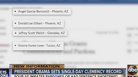 Obama pardons 78 people, 4 of them in Arizona
