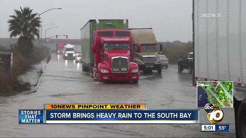 South Bay rain causes traffic