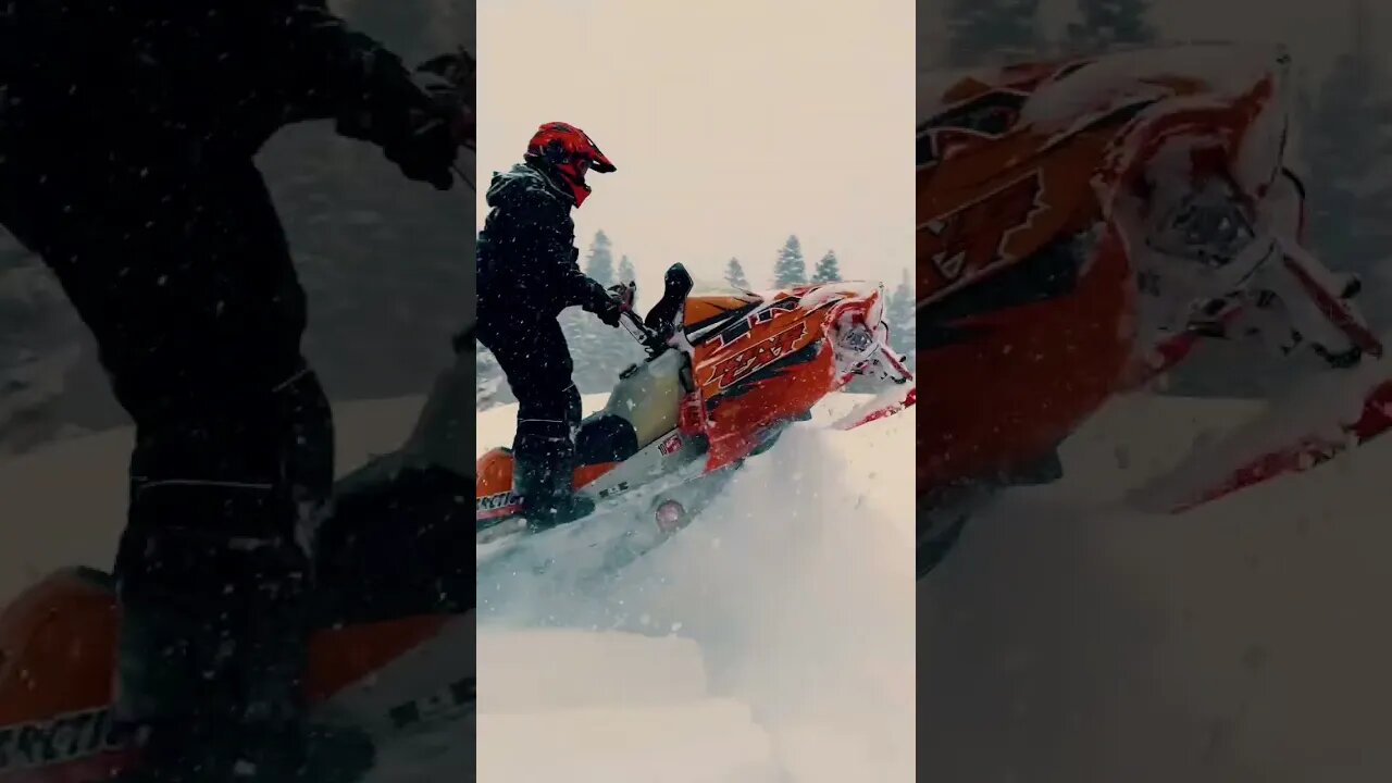 Some of the only footage we got this snow season. | #adventure #polaris #snowmobile #redbull