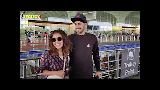 Neha Kakkar and Rohan Preet Singh Spotted at the Airport | SpotboyE