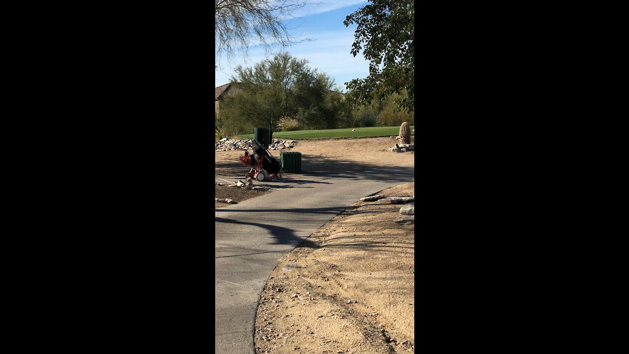 Boss with a magic golf cart