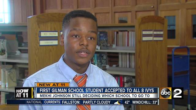 Gilman School student gets accepted to all 8 Ivy League colleges