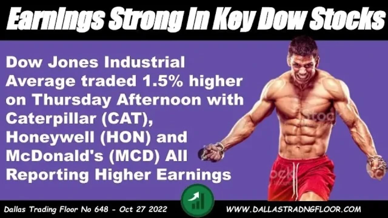 Earnings Strong in Key Dow Stocks