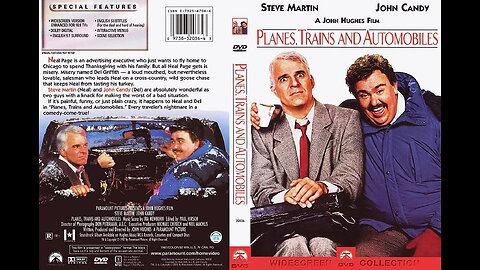 Planes, Trains & Automobiles, Comedy 1987. Steve Martin, John Candy, Laila Robins, Kevin Bacon, Michael McKean, Dylan Baker, Carol Bruce