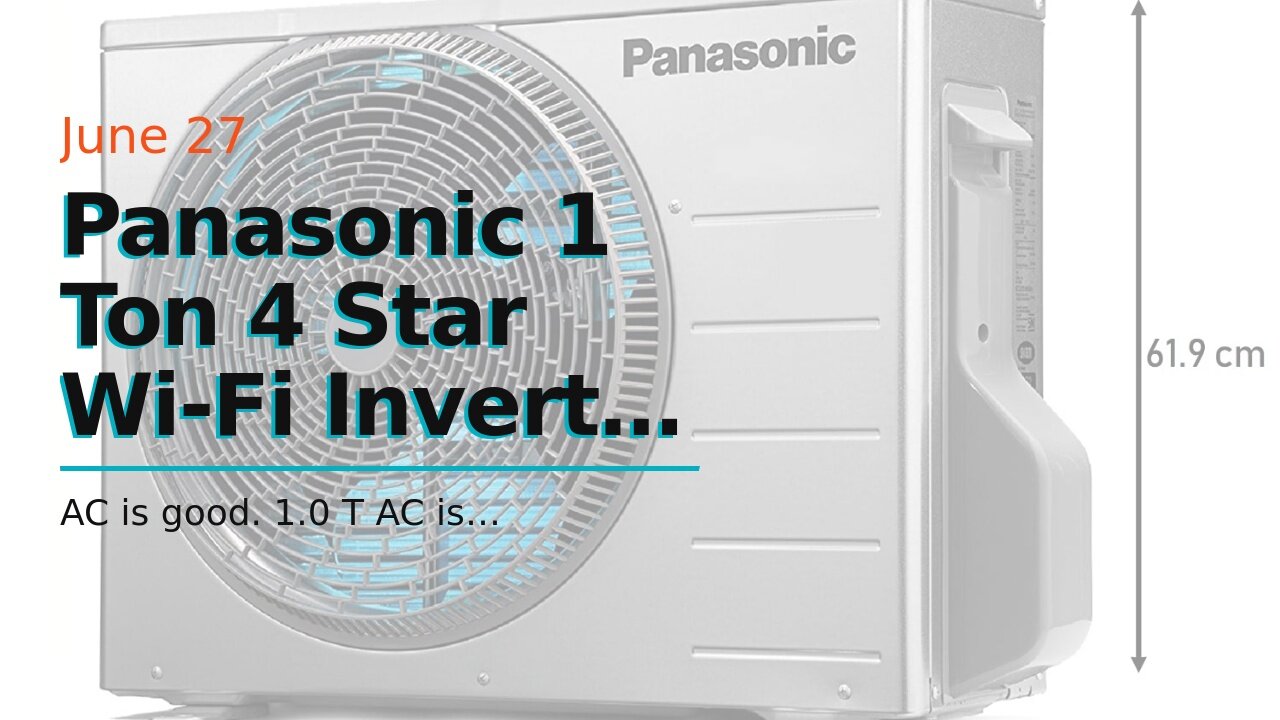 Panasonic 1 Ton 4 Star Wi-Fi Inverter Split Air Conditioner (Copper, Shield Blu Anti-Corrosion...