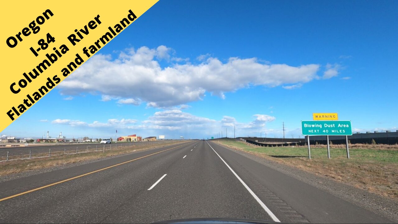 Oregon Flat lands and farmlands next to the Columbia River