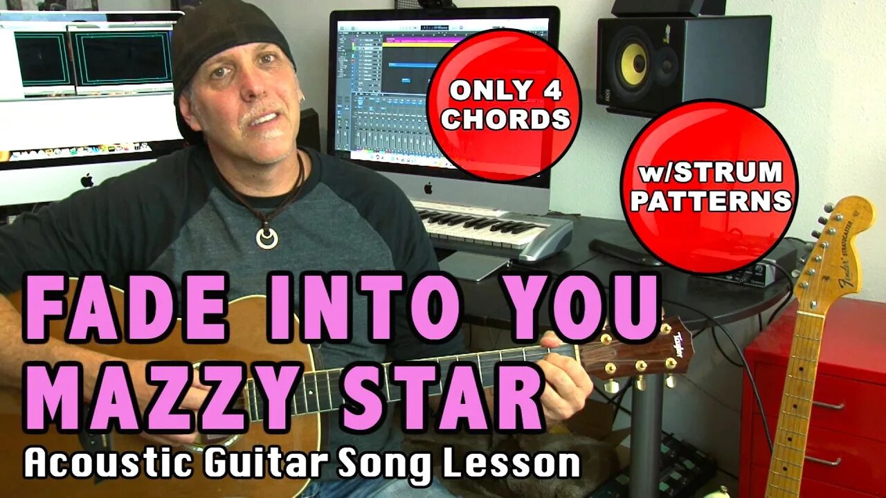 Mazzy Star Fade Into You EZ acoustic guitar song lesson only 4 chords