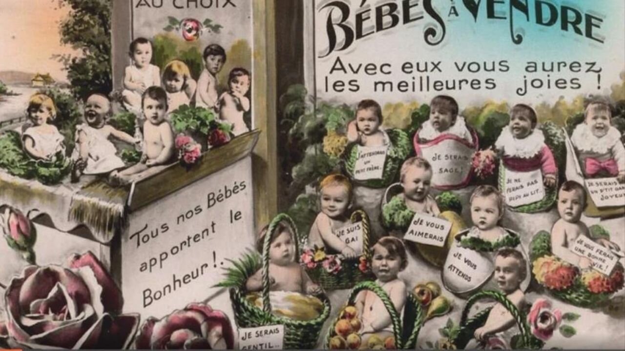 Babies Were Sold as PRODUCTS in the 1900s À Vendre + New Repopulation Postcards Collection Update