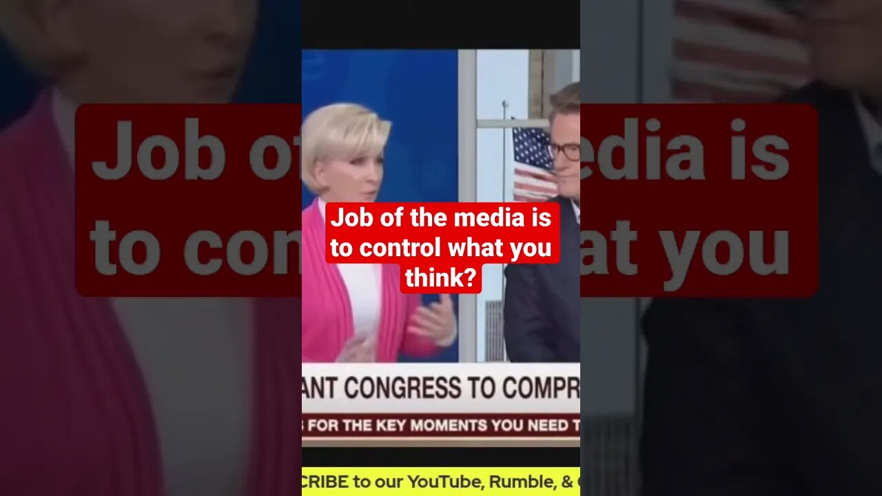 Mika believes the media should control what you think! Oldie but goodie for Morning Joe￼￼