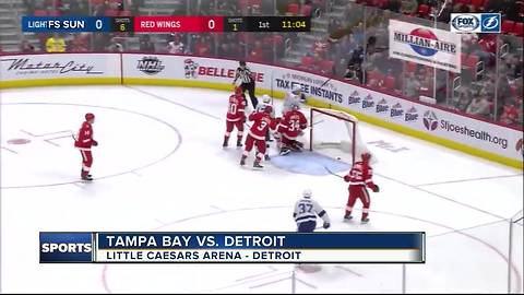 Yanni Gourde gets 'Gordie Howe hat trick' as the Tampa Bay Lightning beat Detroit Red Wings 5-2