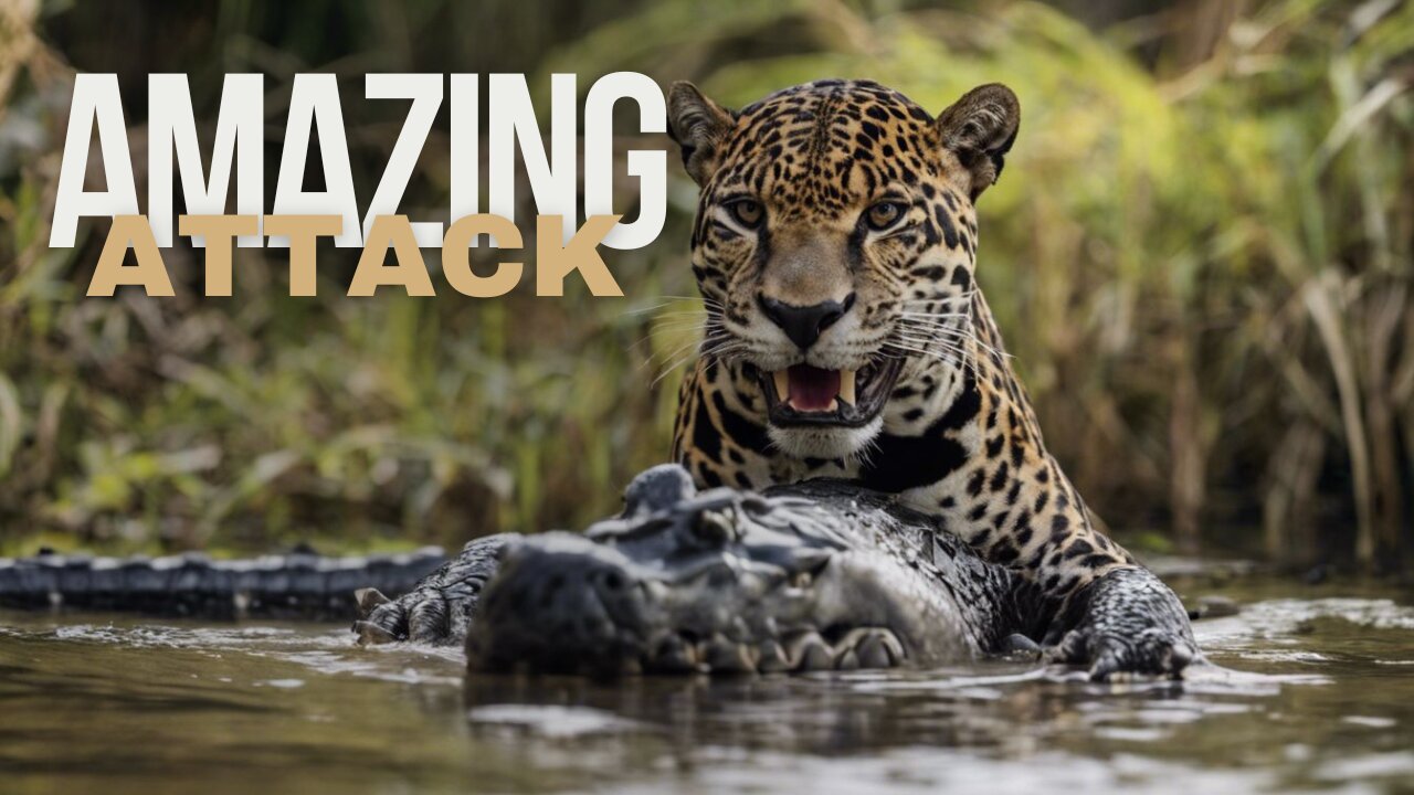 Amazing Jaguar vs. Caiman Yacare Underwater | Epic Battle of Strength and Survival in the Wild