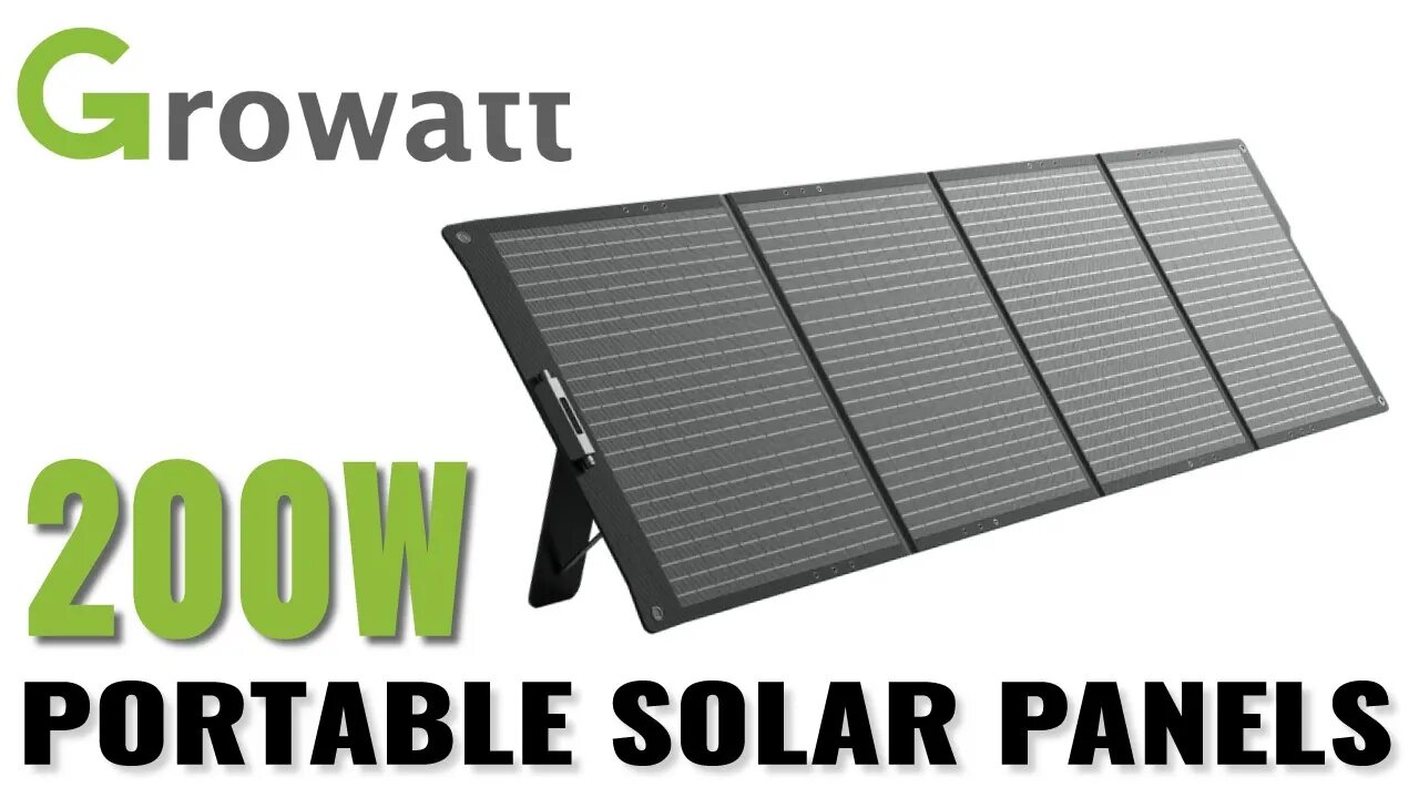 Growatt 200W Portable Solar Panels - Review, Testing & Monitoring Power Produced!