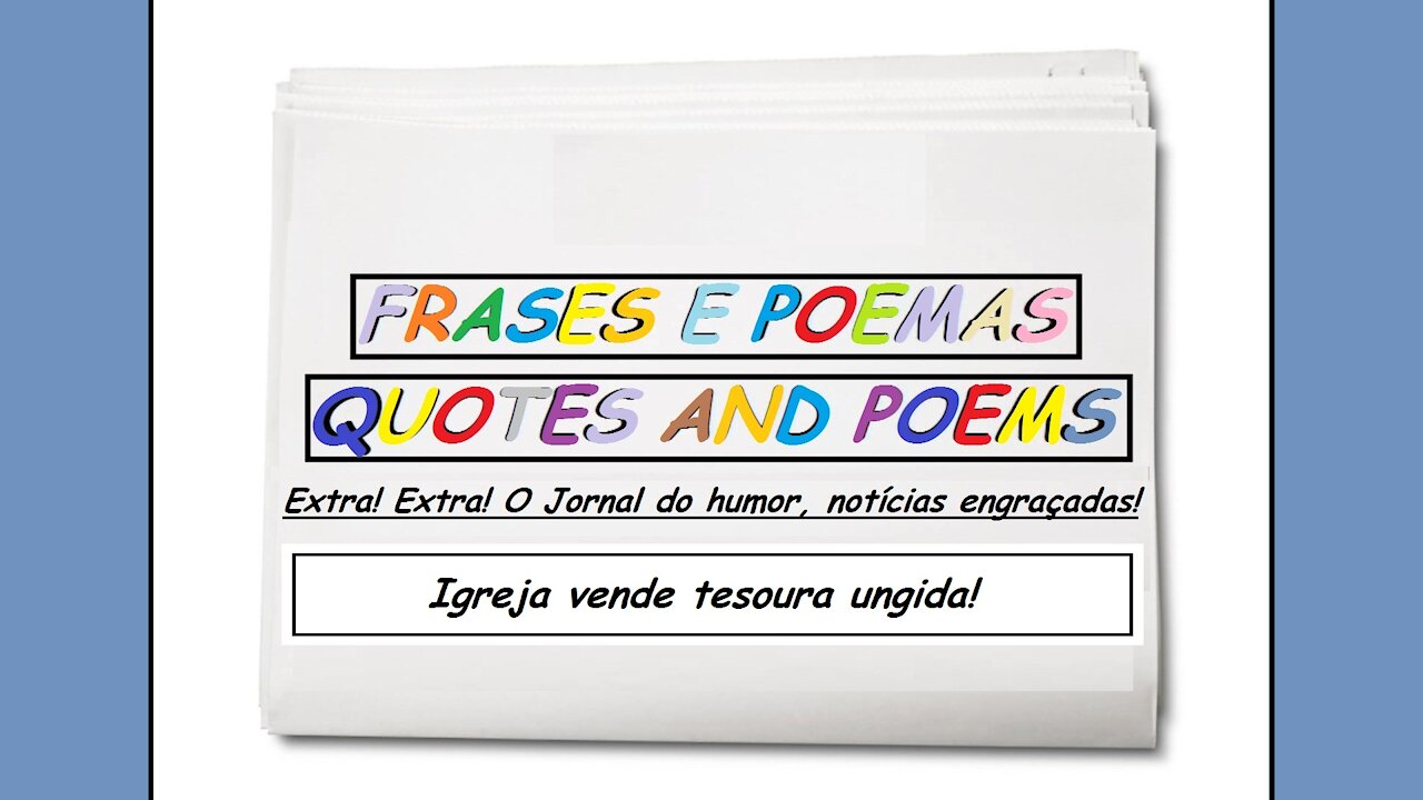 Notícias engraçadas: Igreja vende tesoura ungida! [Frases e Poemas]