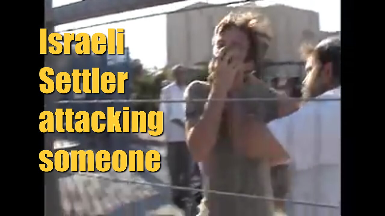 Israeli settler attacking someone