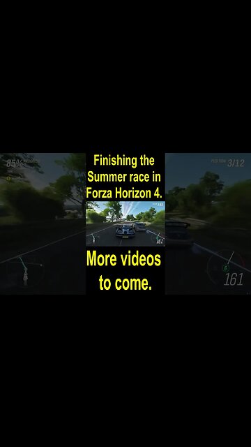 Finishing the Summer race in Forza Horizon 4