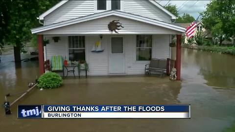 Burlington flood victims thankful during Thanksgiving