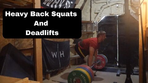 Heavy Back Squats and Deadlifts - Weightlifting Training