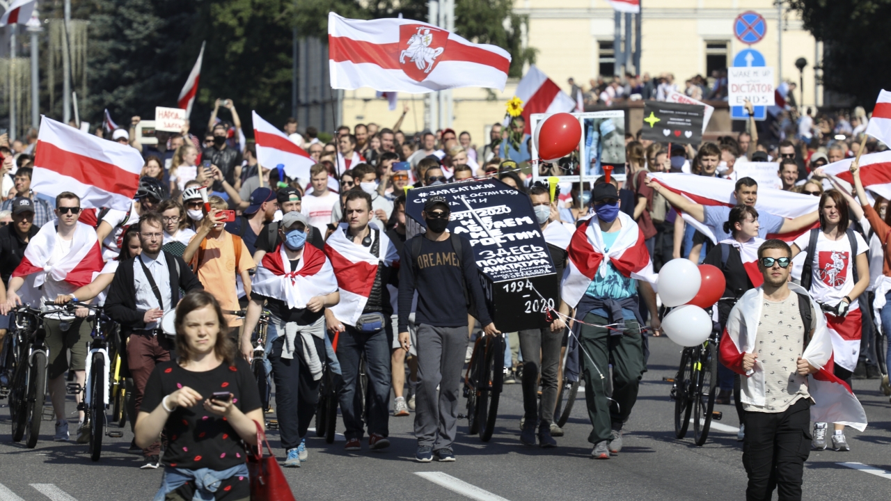 Protests Continue In Belarus For Fourth Week Over 'Rigged' Election