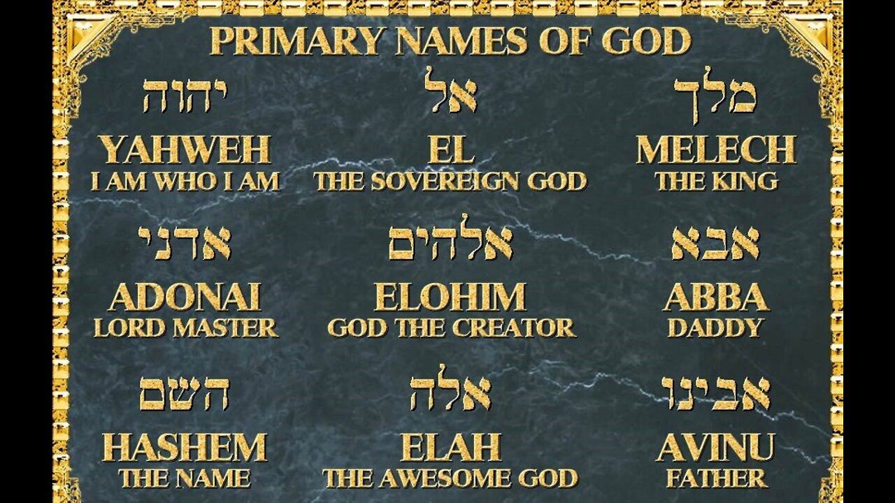 20220904 WHAT IS GOD'S REAL NAME??