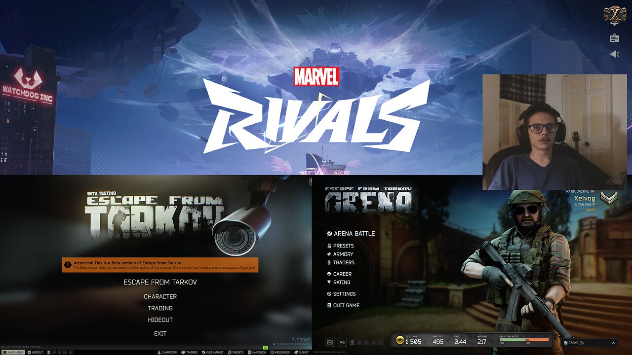 EFT & Arena + Marvel Rivals - Live - Double Down? Why not Triple!!!