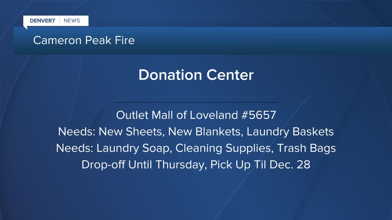 Larimer County Donation Center open to help fire victims
